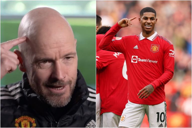 Erik Ten Hag Recreates Marcus Rashford Celebration Ahead Of Southampton