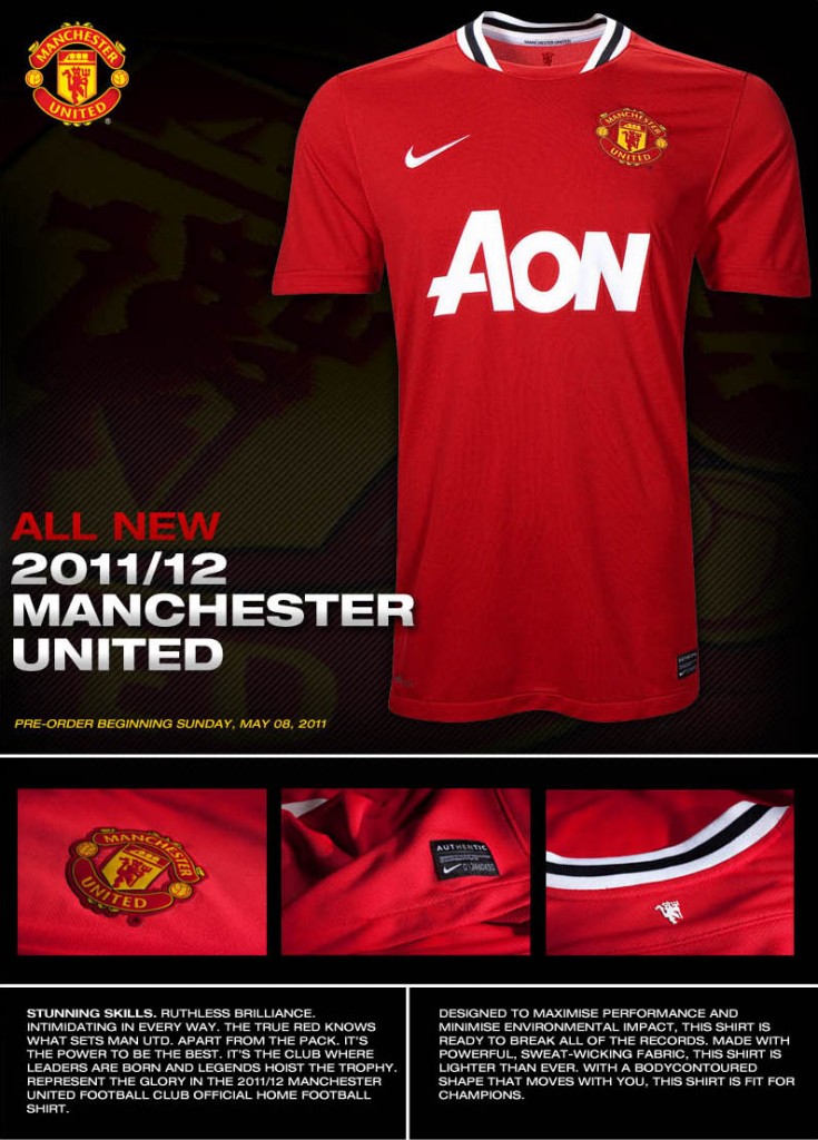 manchester united aon kit