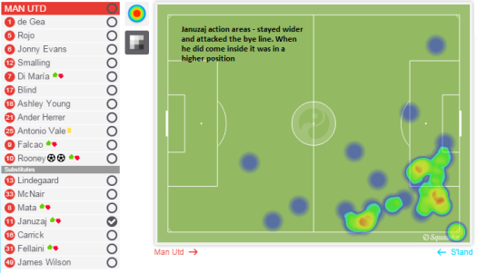 Adnan Januzaj action areas