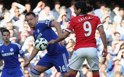 Falcao struggled to make an impact against the Chelsea defence