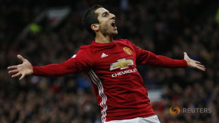 Man United's Henrikh Mkhitaryan bursts into song with United fans after his game winner against Spurs