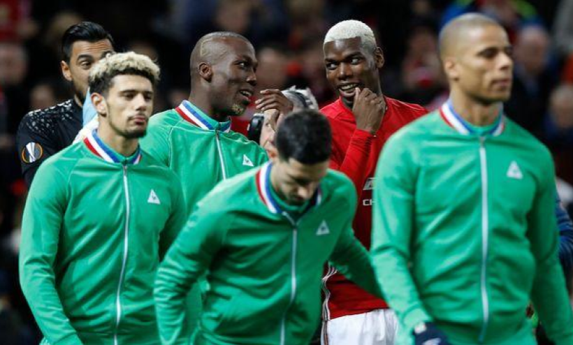 Paul Pogba letting his brother Florentin know, just prior to their Europa League match, that Zlatan Ibrahimovic will be scoring a hat trick