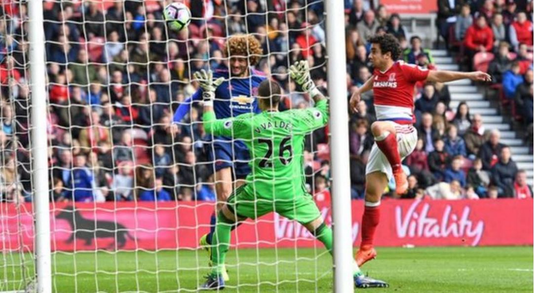 Marouane Fellaini's first Premier league goal in 2016-17 tolled doom on Boro's survival hopes.