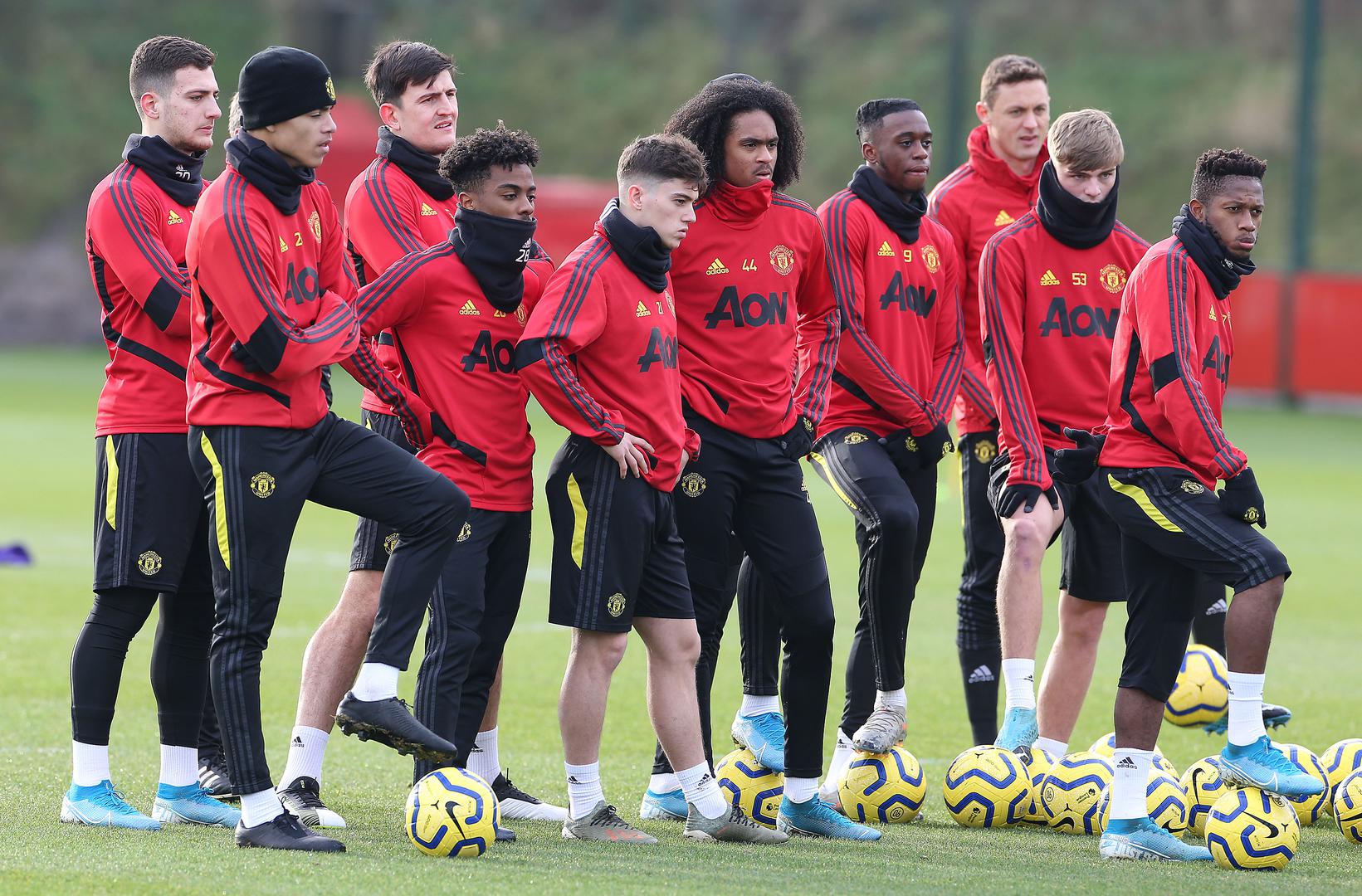 Man United in training