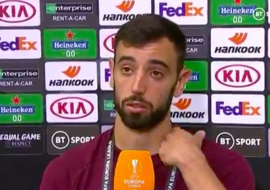Video: Fernandes addresses heated Lindelof argument after Sevilla defeat