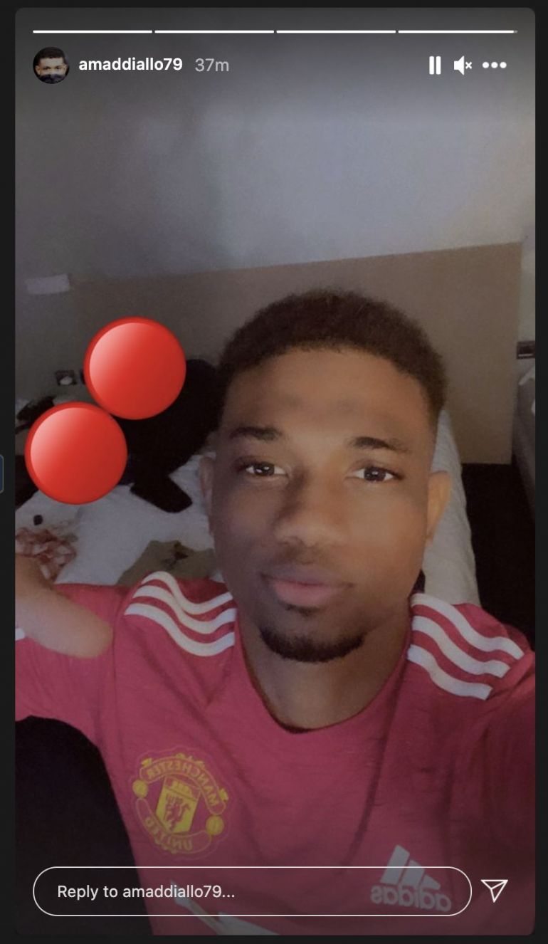(Photo) Amad Diallo snapped wearing Man United kit for first time