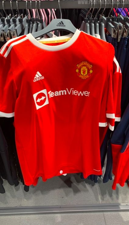 Leaked 2021/22 Manchester United home kit spotted in stores