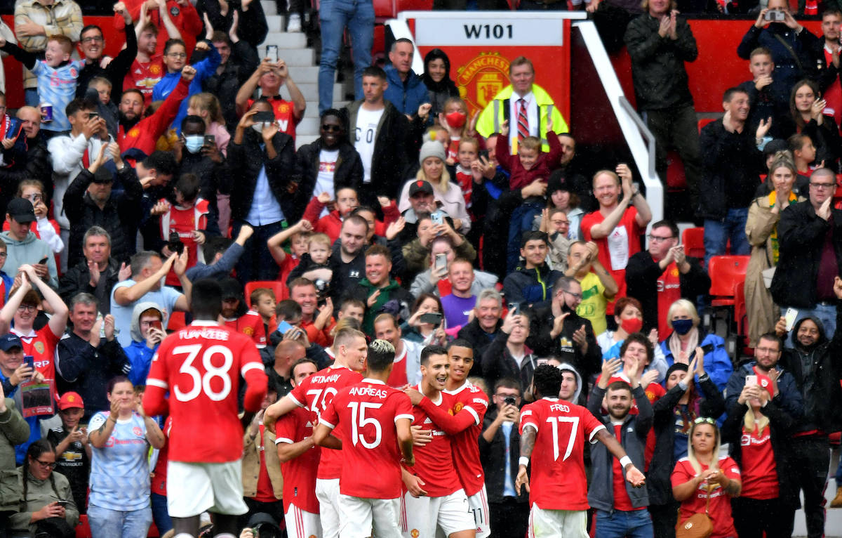 Club Brugge Fans singing loud at Old Trafford, Manchester United 3