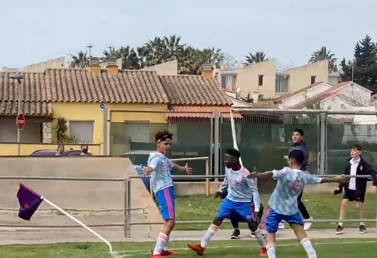 Video: Cristiano Ronaldo jr nets for Manchester United youth team, and  produces Dad's celebration