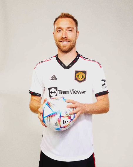 Photo) Man Utd release first pictures of Christian Eriksen in home and away  kit