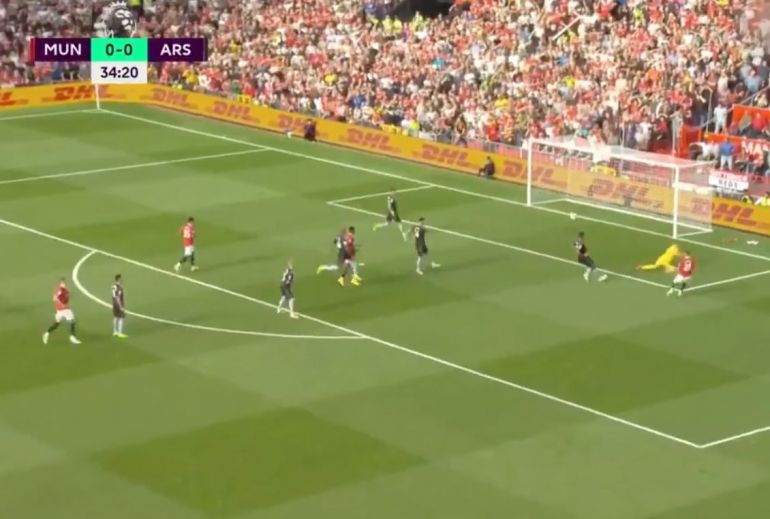 (Video) Antony opens scoring on Manchester United debut against Arsenal