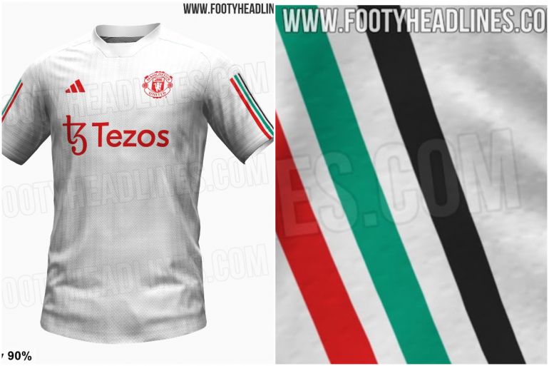 Leaked Manchester United training shirt for 2023/2024 season