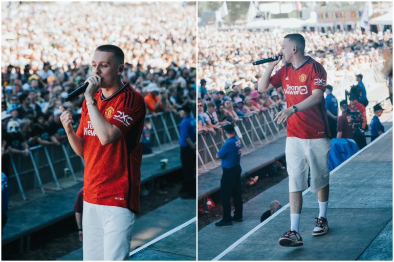 Rapper Aitch reveals new Manchester United home shirt before official  launch