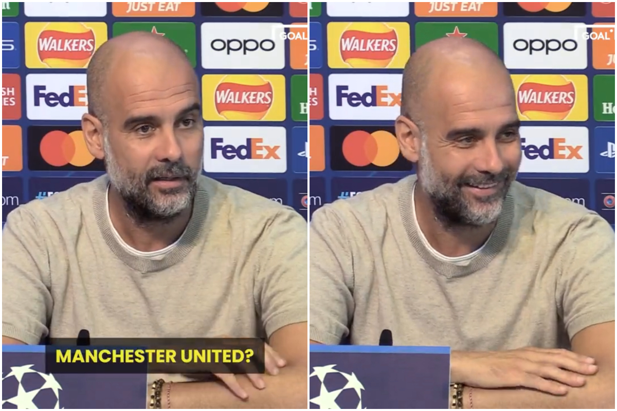 Video Pep Guardiola Laughs Off The Prospect Of Manchester United