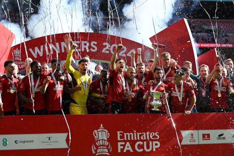 Video: Manchester United trophy lift as 2024 FA Cup champions