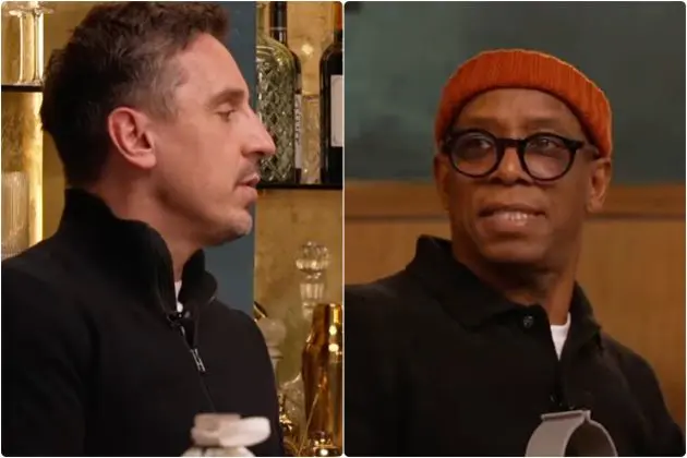 Gary Neville and Ian Wright locked in disagreement