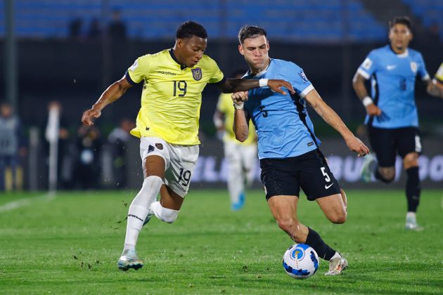 Manuel Ugarte was taken off with an injury concern after 82 minutes against Ecuador overnight.