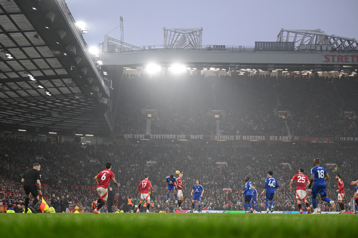 Manchester United players in action at Old Trafford