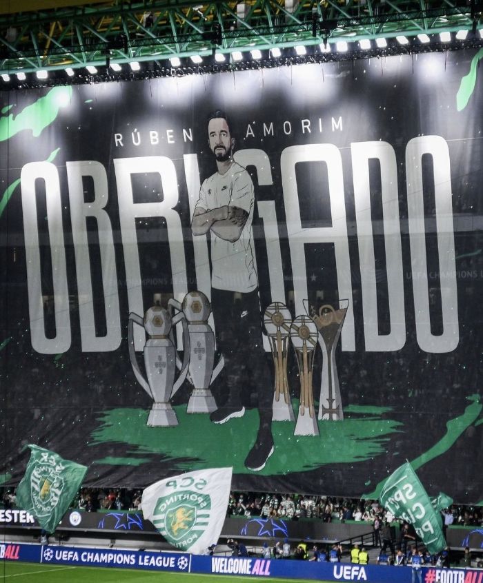 Sporting Lisbon fans pay tribute to Ruben Amorim