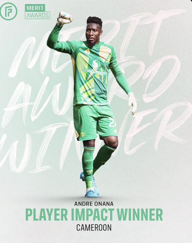 Andre Onana wins FIFPRO award for charity work