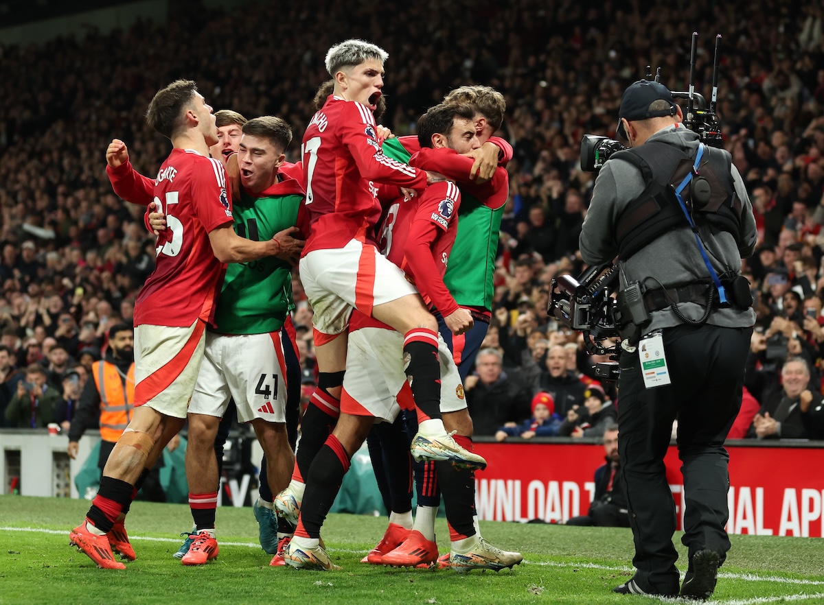 Bruno Fernandes scores against Chelsea in the Premier League