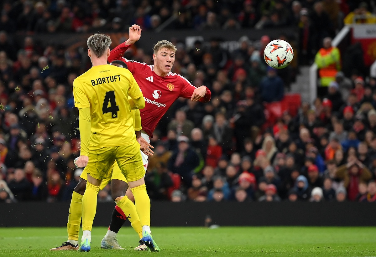 Rasmus Hojlund amongst the goals