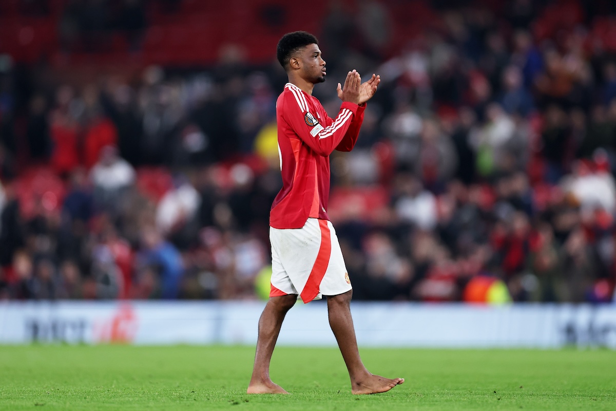 Amad Diallo celebrates Europa League win over PAOK