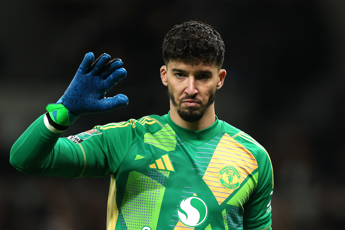 Altay Bayindir reacts during Unite’s defeat to Tottenham.