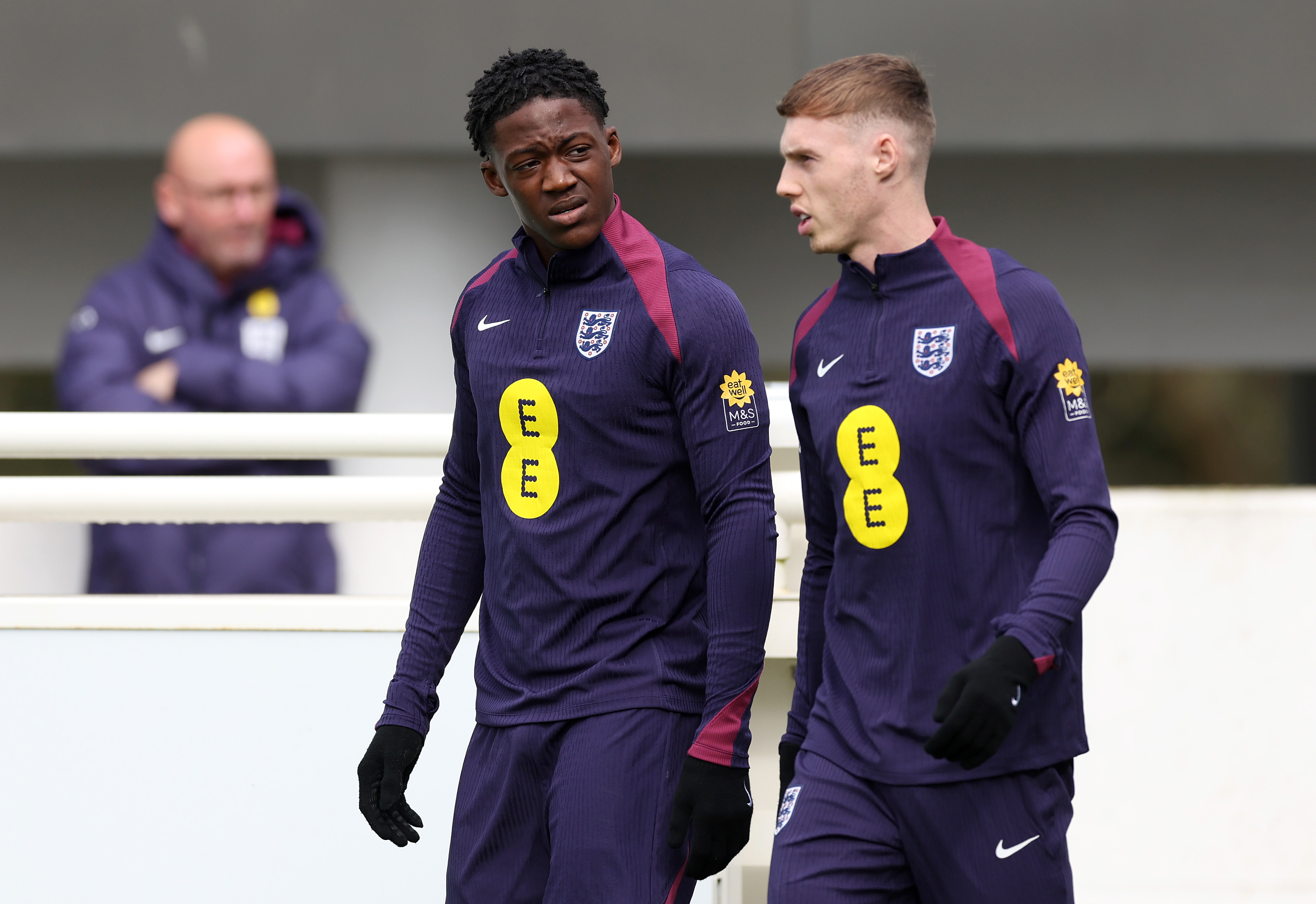 Cole Palmer and Kobbie Mainoo on England duty together.