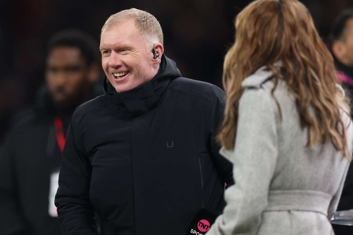 Paul Scholes is in attendance at Old Trafford for Manchester United vs Southampton.