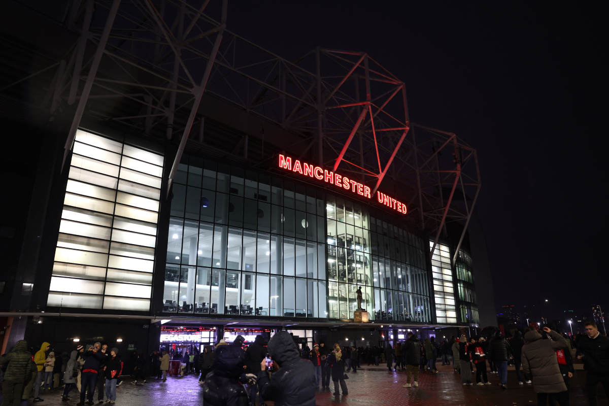 A general view outside Old Trafford on matchday.