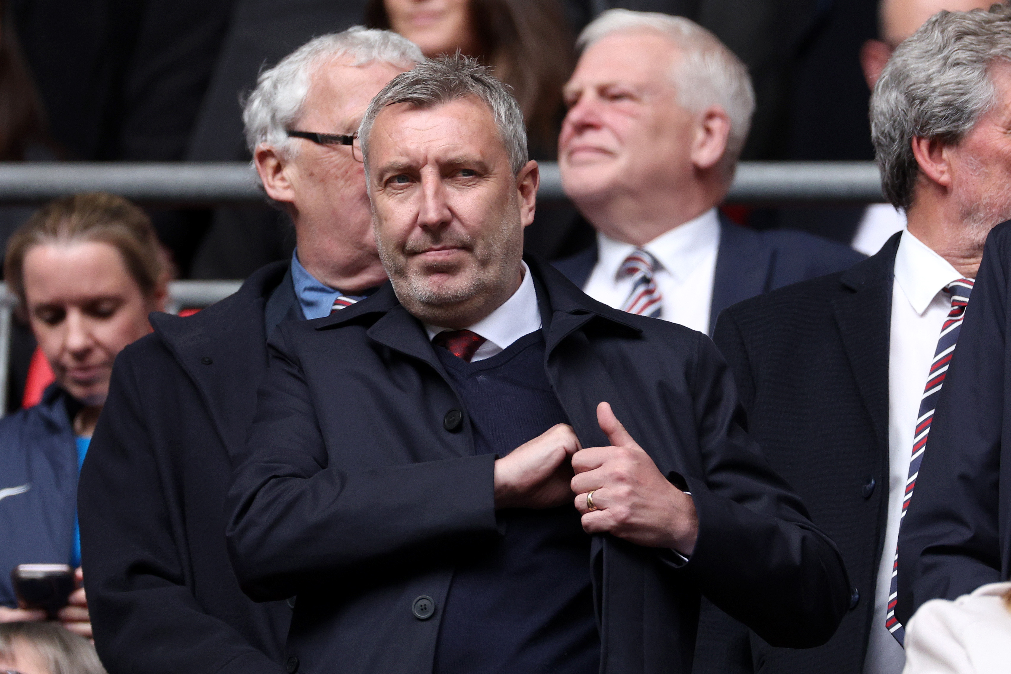 Man Utd technical director Jason Wilcox in the stands