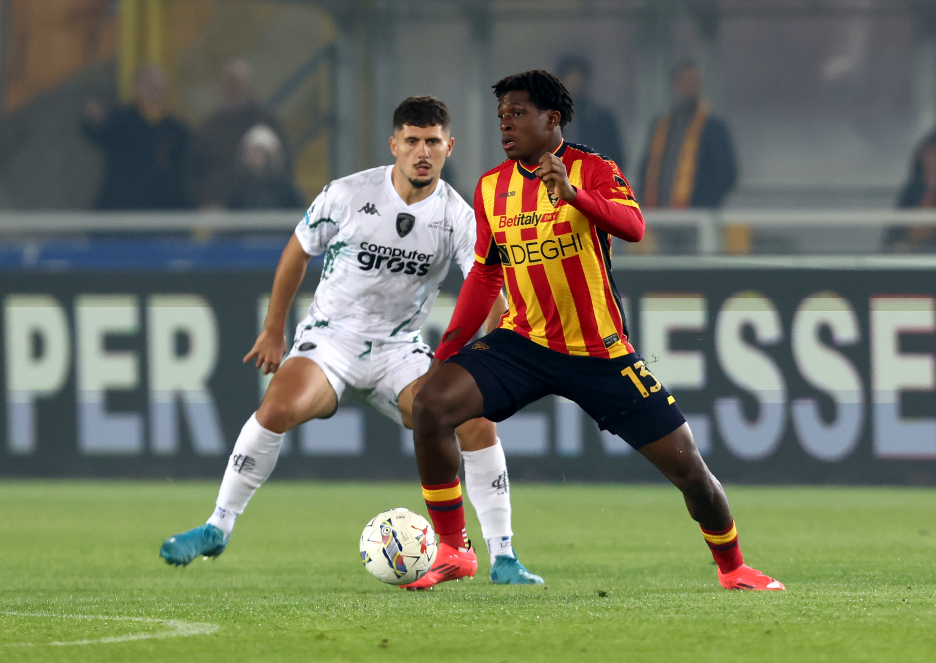 Patrick Dorgu in action for Lecce