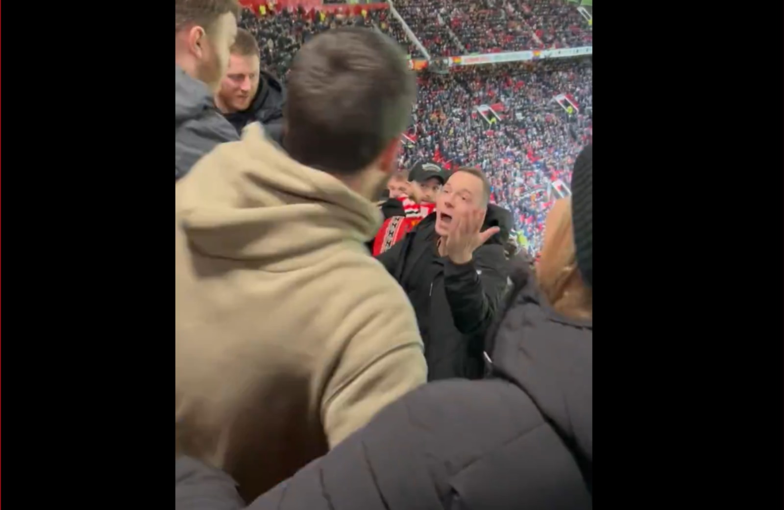 Rangers fan kicked out of Old Trafford