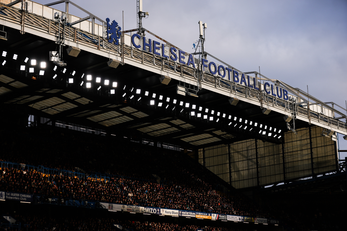 A view of Chelsea’s grandstand at Stamford Bridge on matchday.