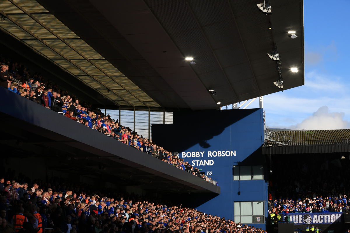 A general view of Ipswich Town fans in the stands at Portman Road.