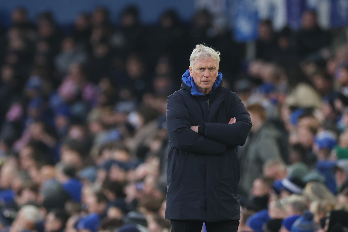 David Moyes looks on from the touchline at Goodison Park during Everton’s FA Cup tie.