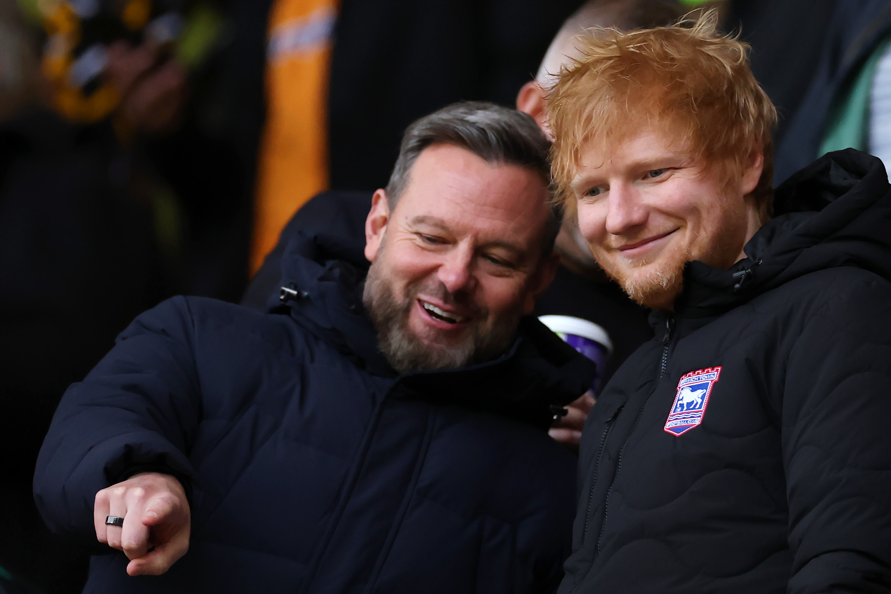 Ed Sheeran in the stands