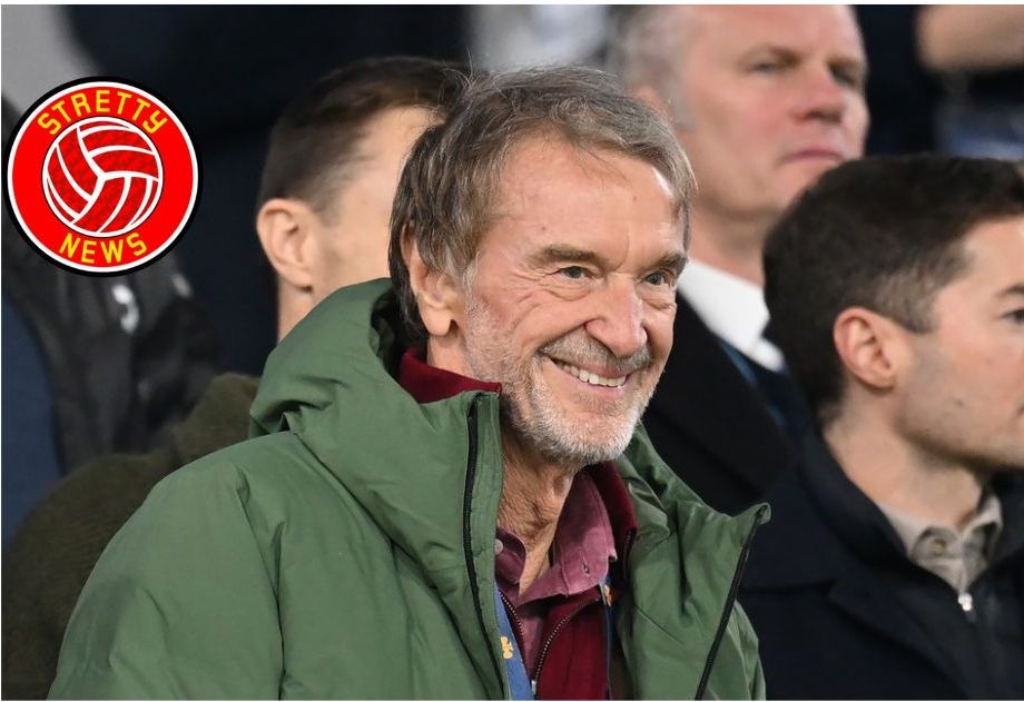 Sir Jim Ractliffe smiling while watching Man Utd from the stands