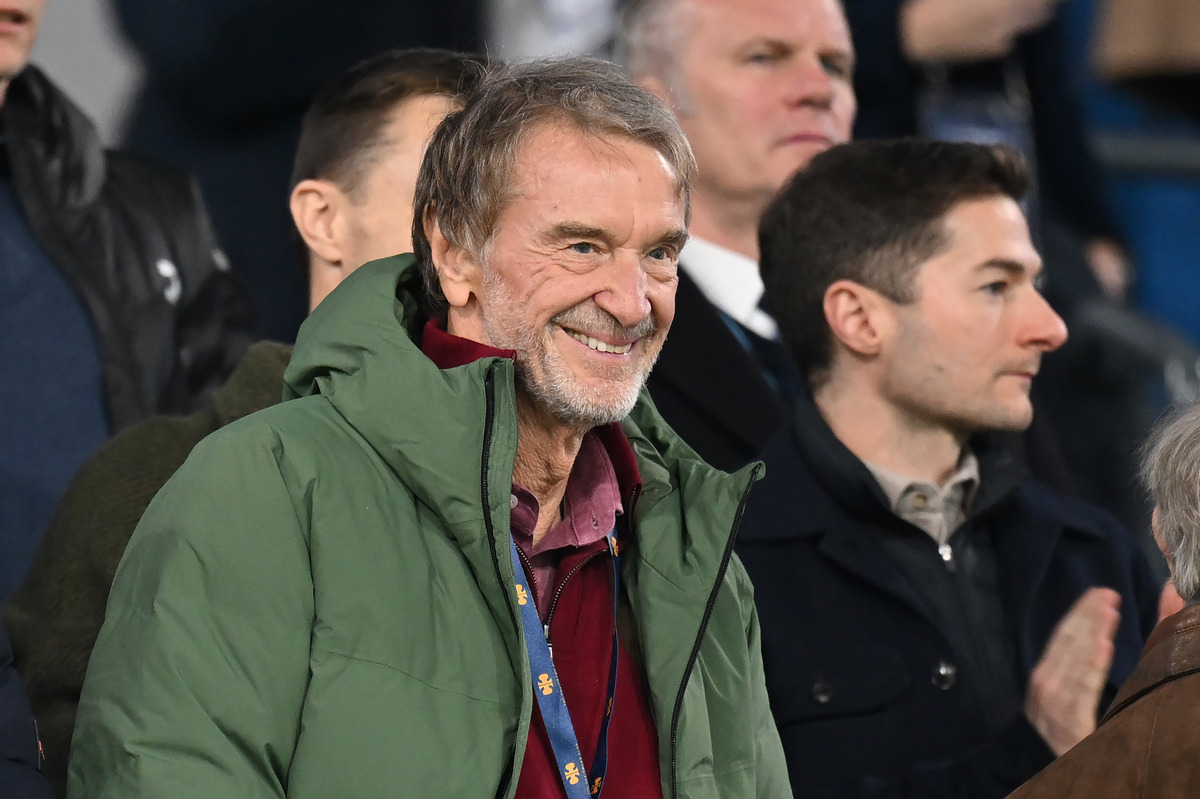 Sir Jim Ratcliffe smiling during Man Utd contest