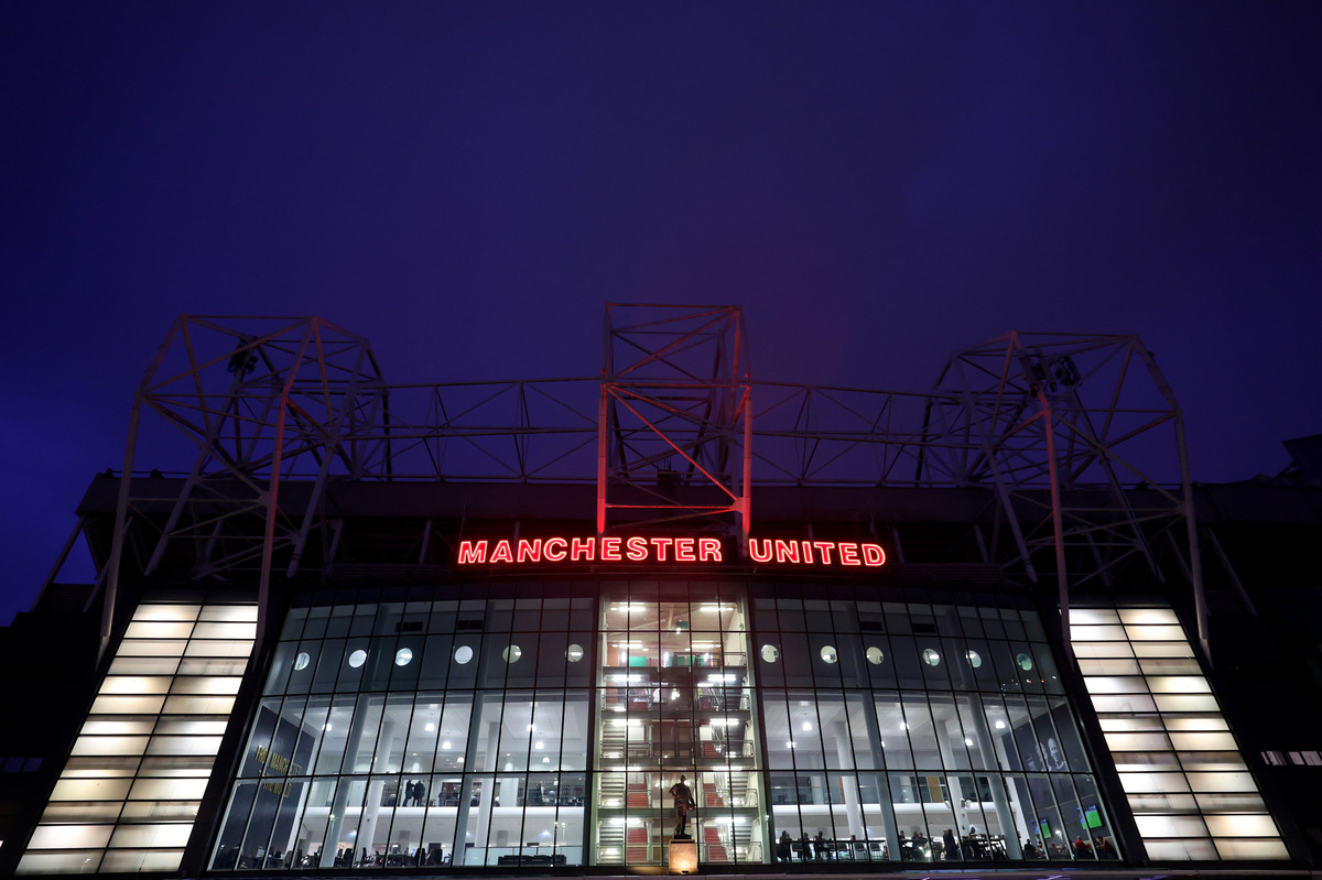 A general view of Old Trafford from outside the stadium