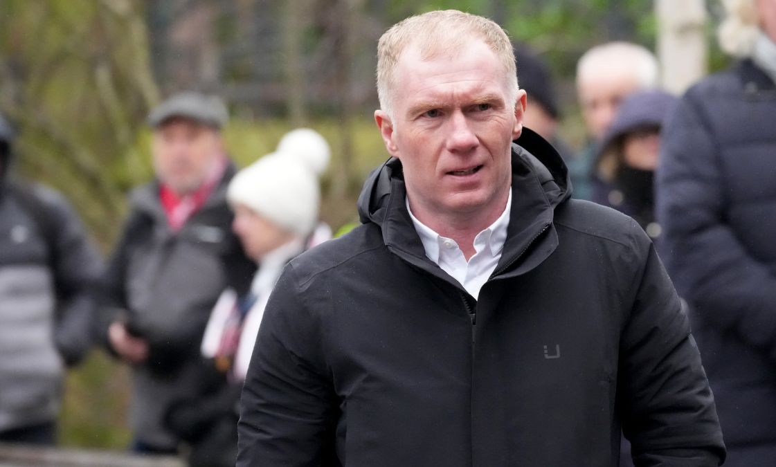 Paul Scholes attending Sir Denis Law's funeral