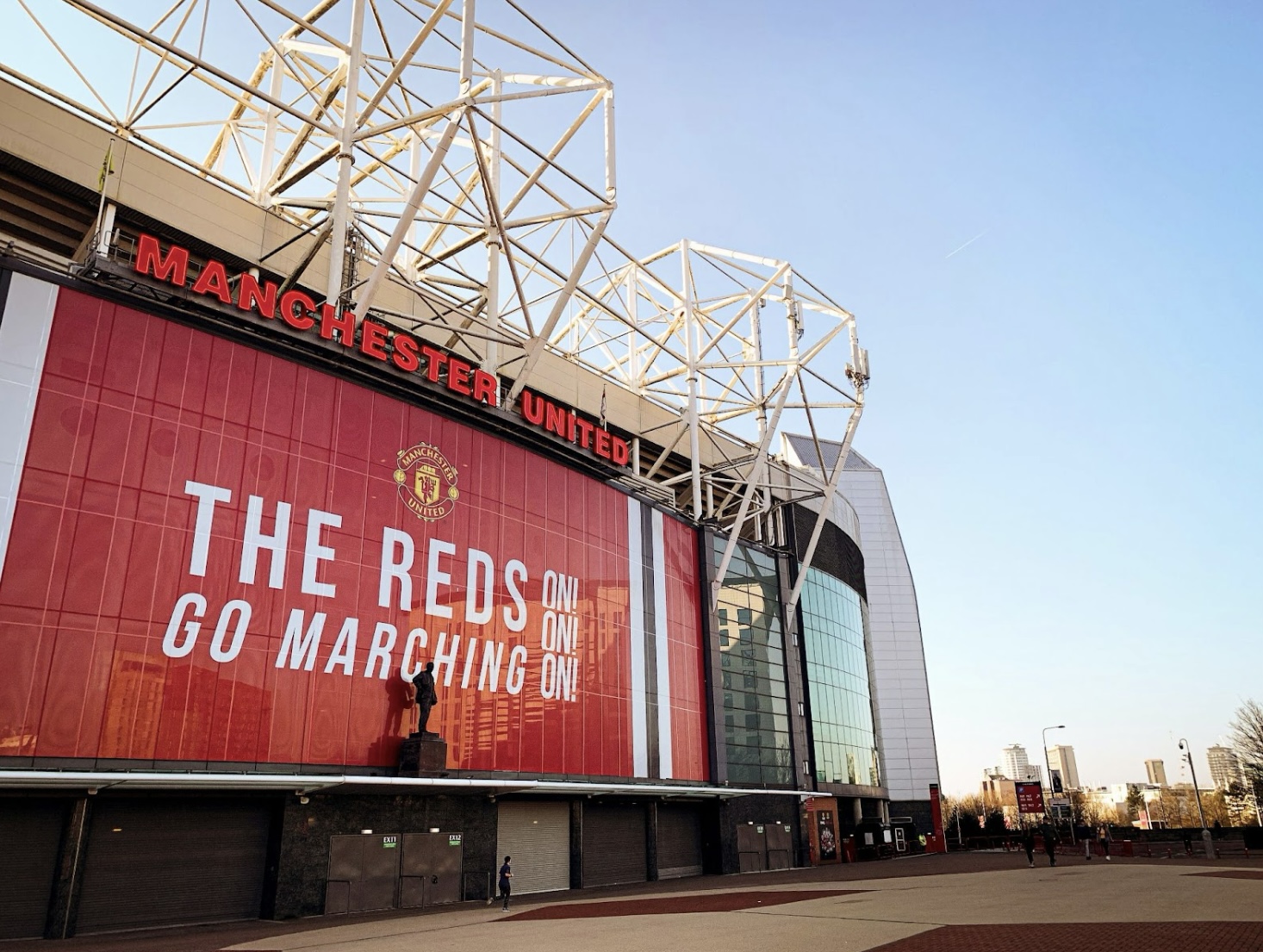 A general view outside Old Trafford on matchday.