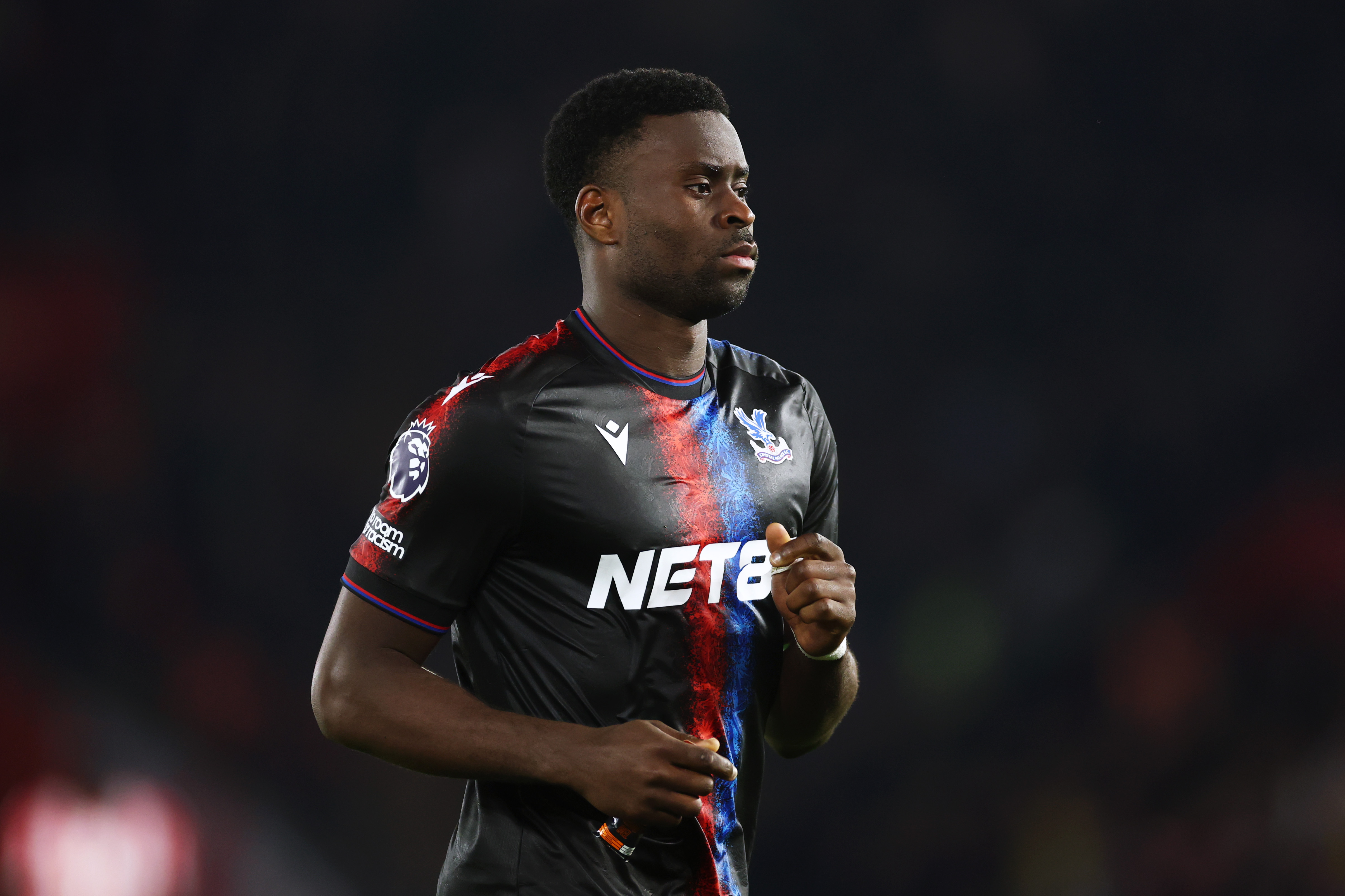 Marc Guehi in action for Crystal Palace away to Southampton.