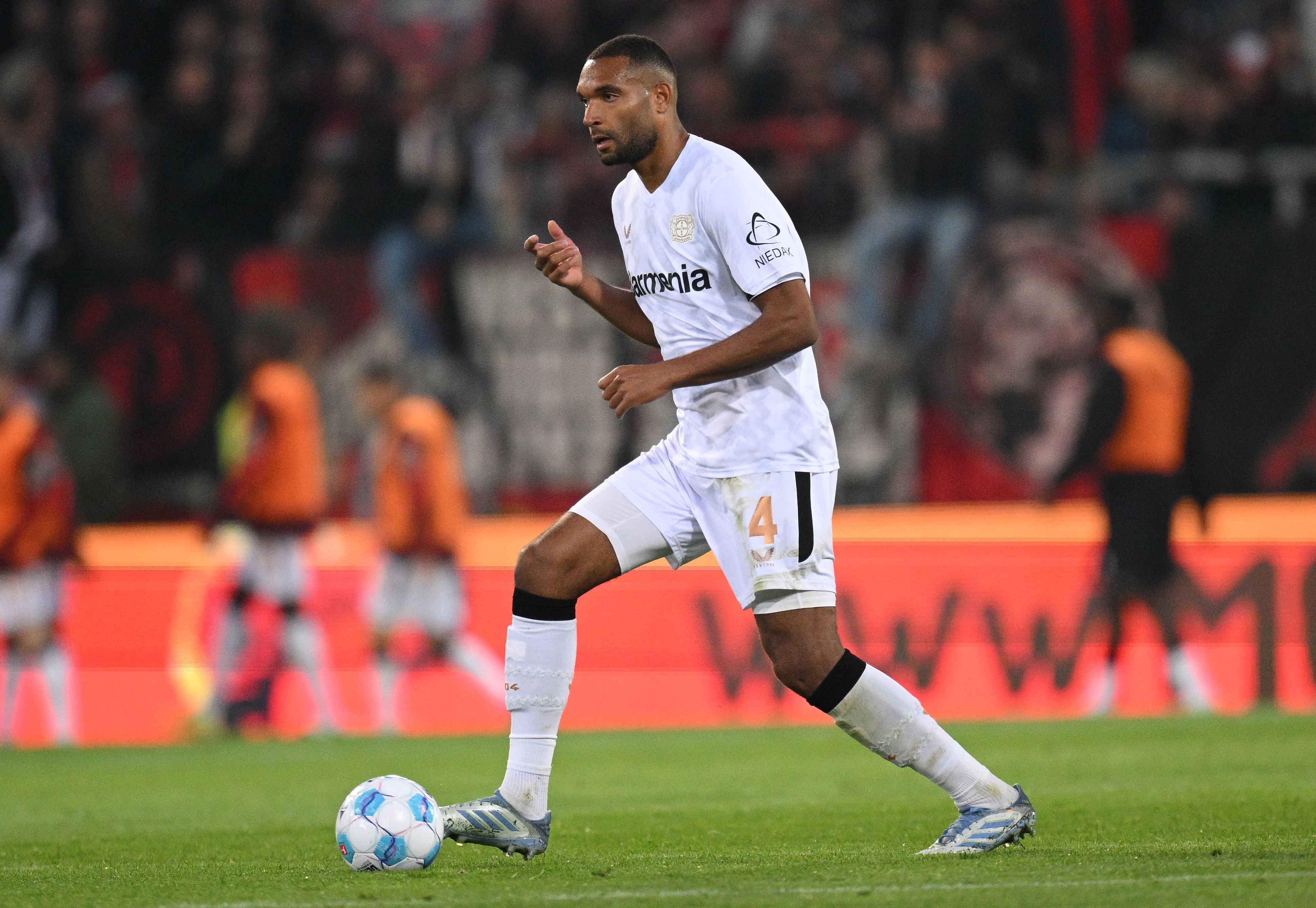 Jonathan Tah in action for Bayer Leverkusen in Hamburg.