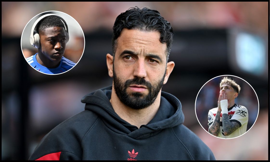 Ruben Amorim looks on from the touchline during Bournemouth vs United.
