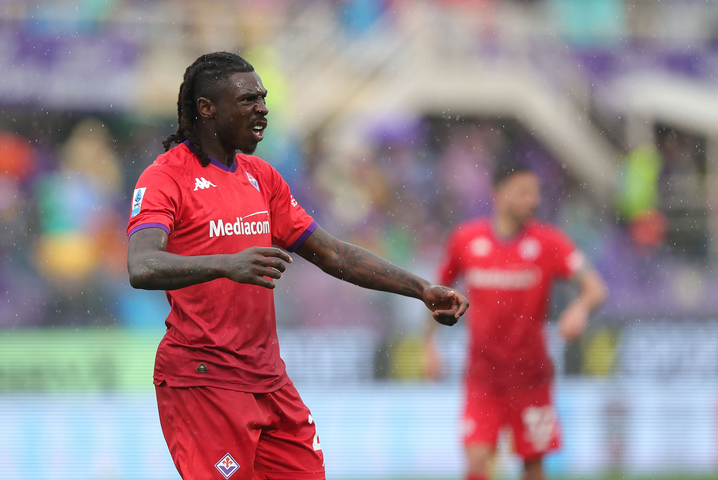 Moise Kean in action for Fiorentina