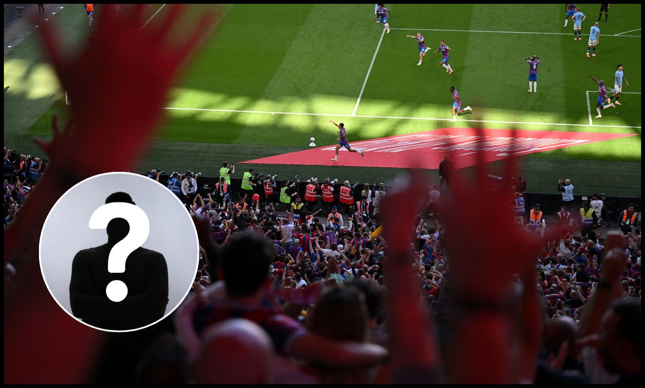 Daniel Munoz of Crystal Palace celebrates his goal in the FA Cup final before it’s disallowed.