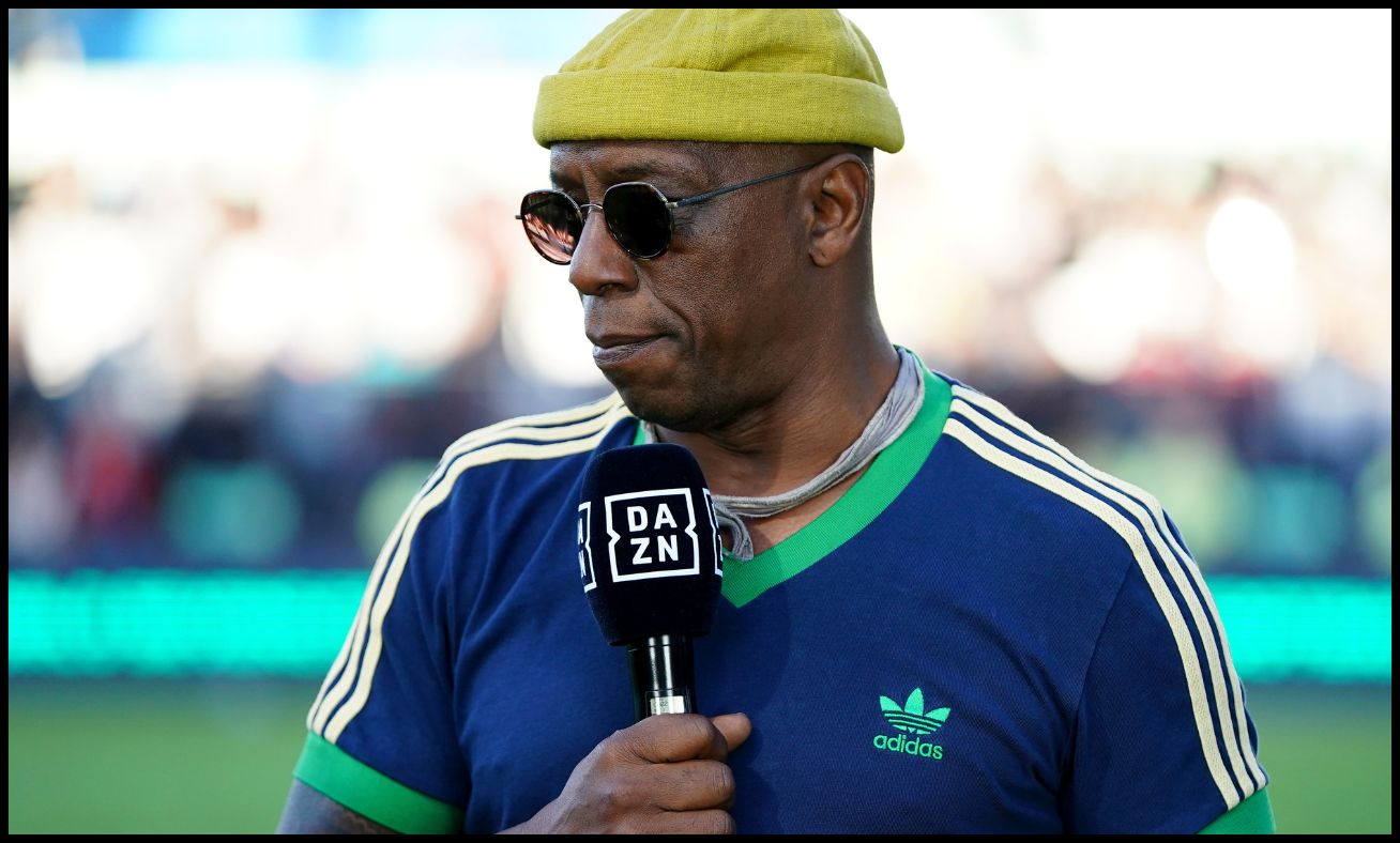 Ian Wright holds an interview with DAZN ahead of a World Sevens match.