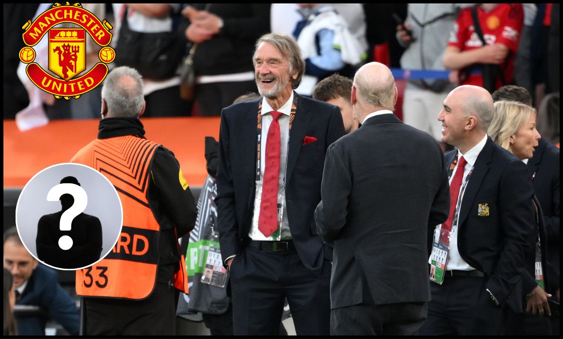 Sir Jim Ratcliffe chatting with Man United directors